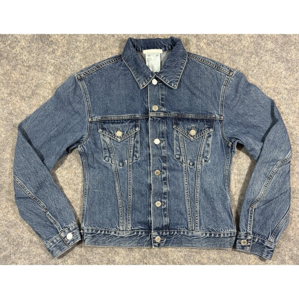 Helmut Lang Womens Denim Trucker Jean Jacket Size Large Made In Italy